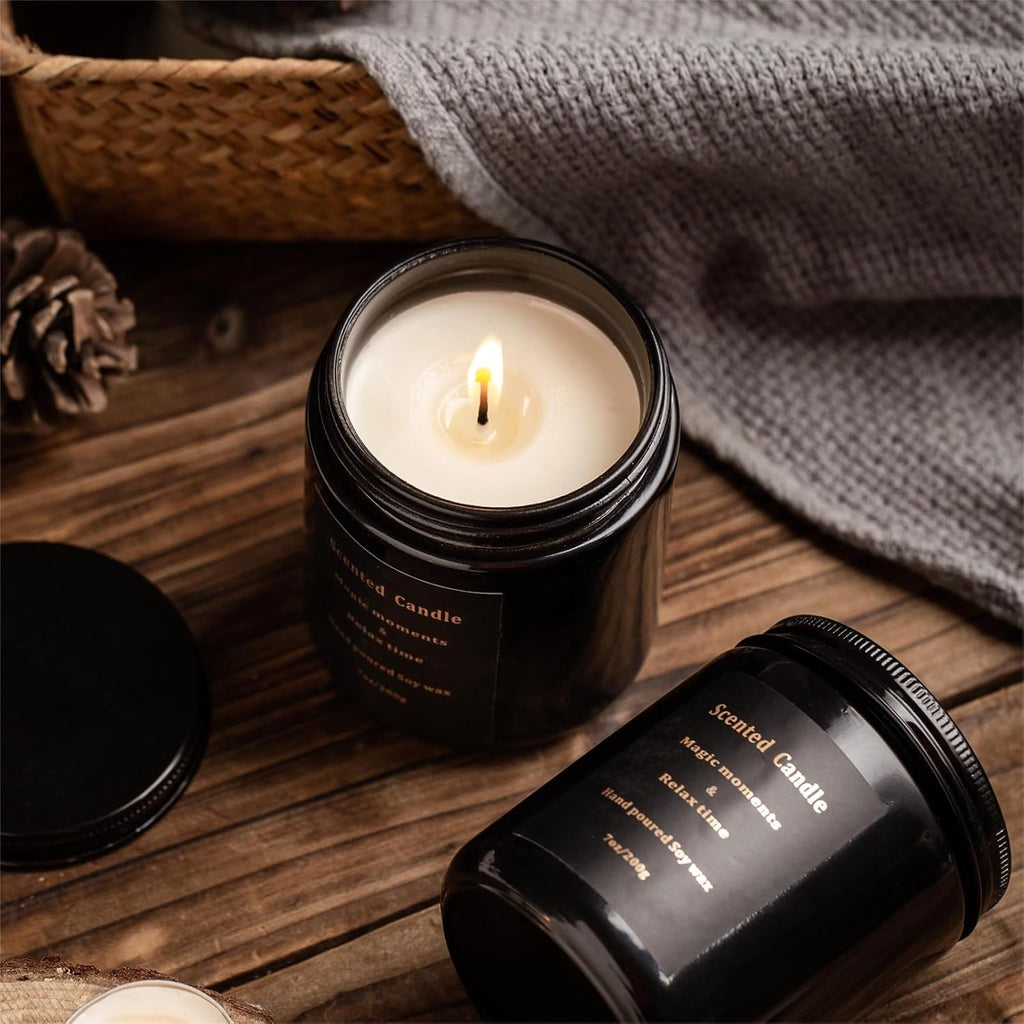 Sandalwood Candles for Men – Pine Candle Scented Candles, Mens Candle, Non Toxic Candles for Home Scented, Velas Aromáticas Para El Hogar, Mix Fragrance Smokeless 100% Natural 7Oz(Sandalwood & Pine)